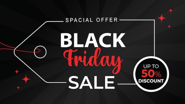 Illustrazione vettoriale di sfondo del modello di banner della vendita del Black Friday