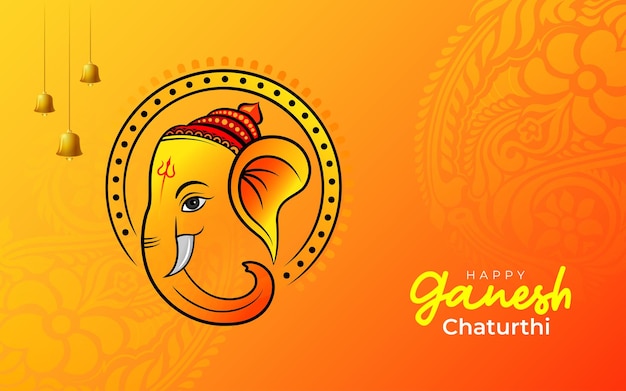 Illustrazione vettoriale di sfondo felice Ganesh Chaturthi Post