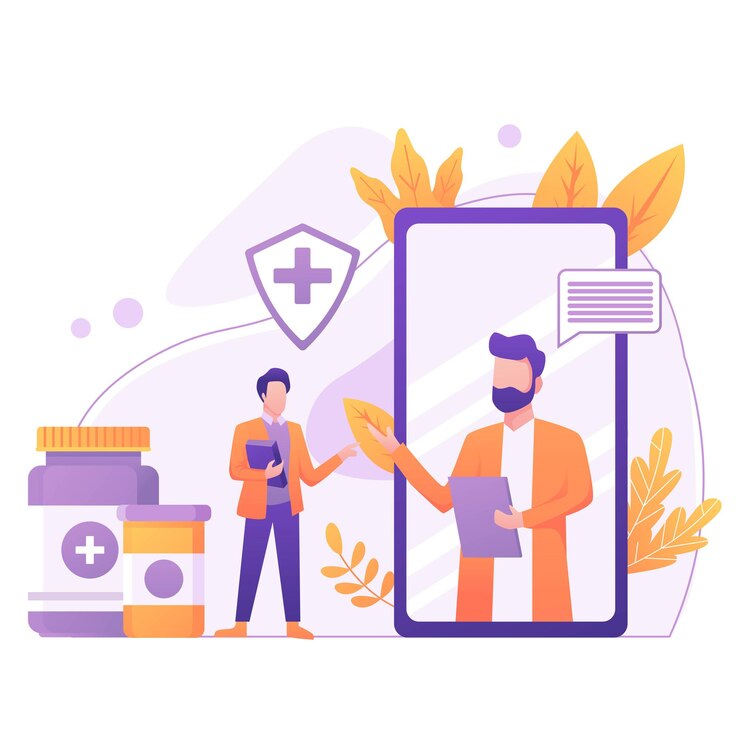 Illustrazione vettoriale di telemedicina per sito Web e sito Web mobile Facile da modificare e personalizzare
