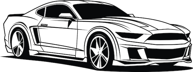 Illustrazione vettoriale di un'auto sportiva squisita che evidenzia la sua eccellenza aerodinamica Immagine vettoriale di un