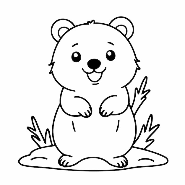 Illustrazione vettoriale di un carino quokka per bambini