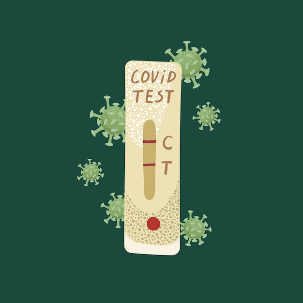 Illustrazione vettoriale di un test rapido per l'infezione da Coronavirus covid