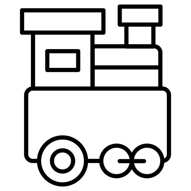 Illustrazione vettoriale di un treno giocattolo