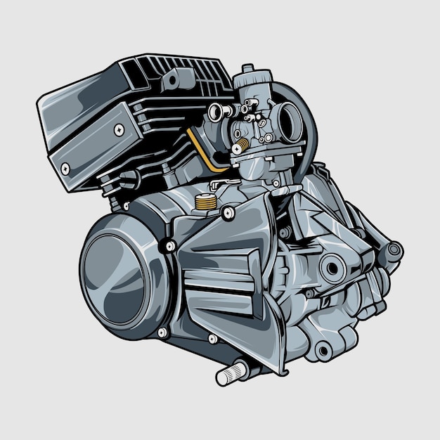 illustrazione vettoriale di una motocicletta a due tempi