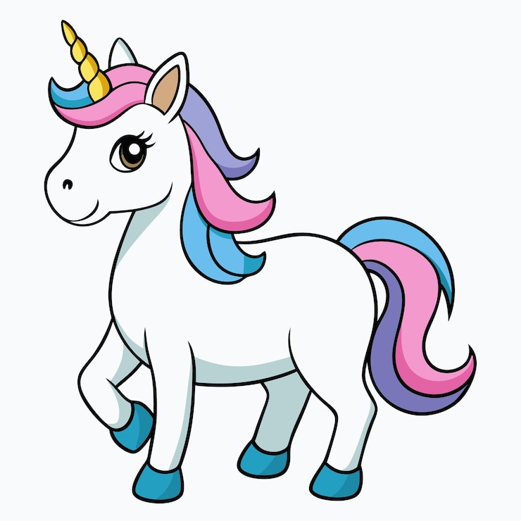 Vettore illustrazione vettoriale di unicorno