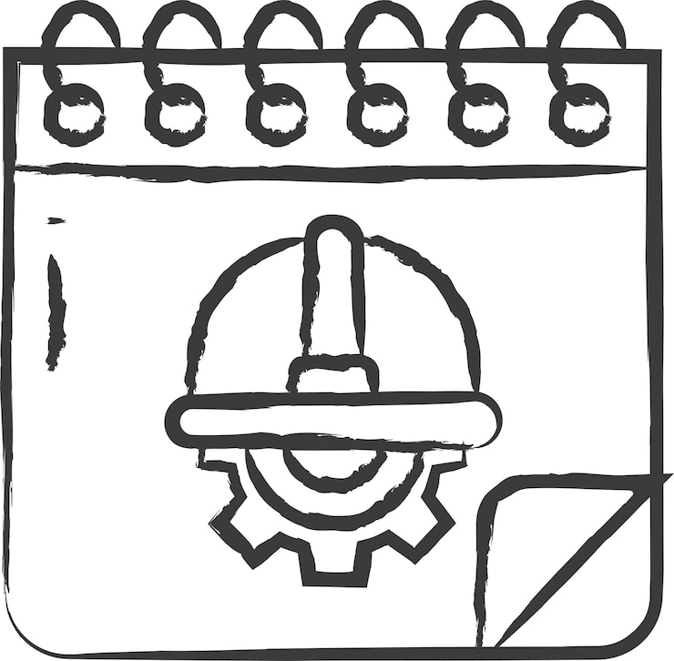 Vettore illustrazione vettoriale disegnata a mano del calendario