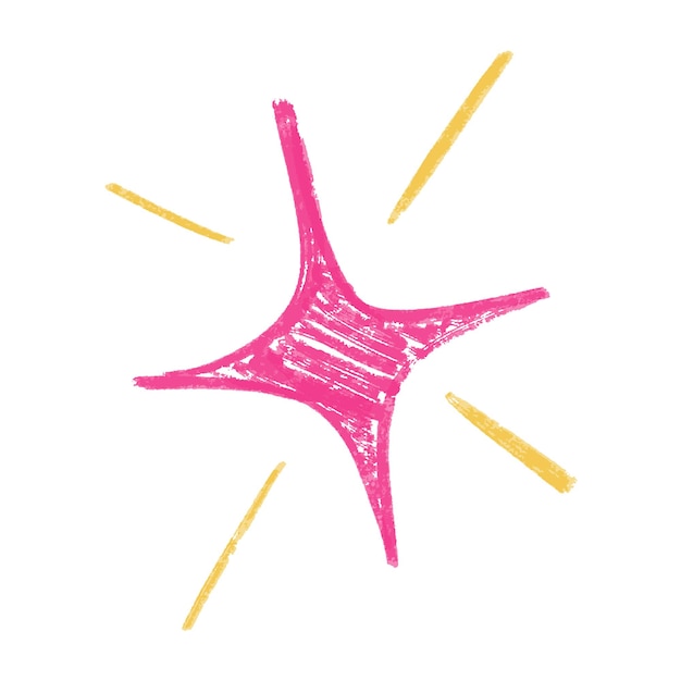 Illustrazione vettoriale, effetto contorno matita stelle, stelle disegnate a mano, scarabocchi con matite