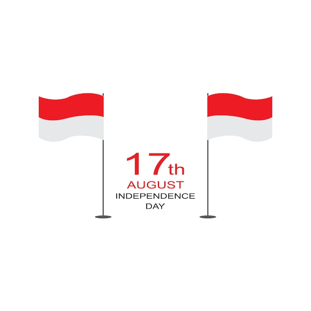Illustrazione vettoriale giorno dell'indipendenza dell'Indonesia