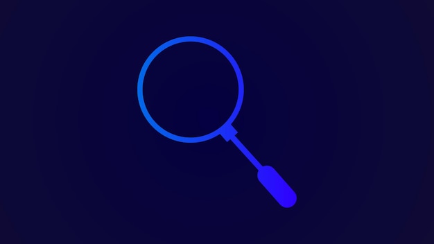 Illustrazione vettoriale icona lente di ingrandimento lope realistica Icona di ricerca blu sfondo eps