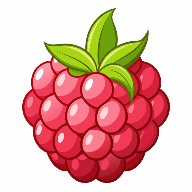 Illustrazione vettoriale in stile cartone animato di Raspberry Clipart