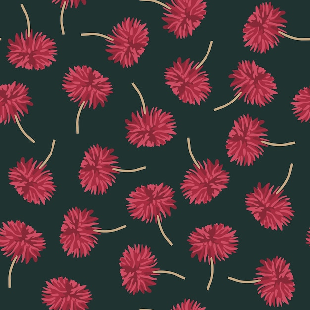 Illustrazione vettoriale isolata di un disegno con dahlie Disegno floreale per la stampa