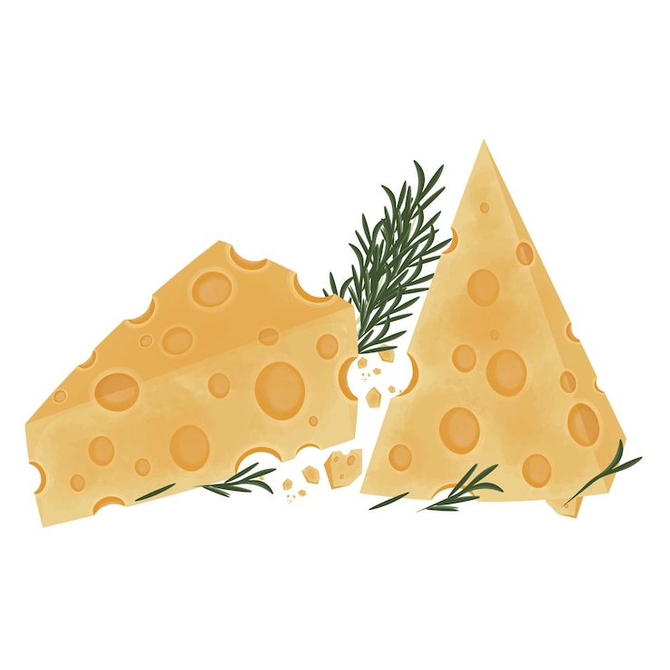 Vettore illustrazione vettoriale logo clipart triangolo formaggio emmental