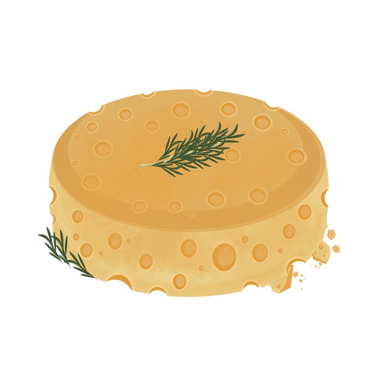Vettore illustrazione vettoriale logo clipart whole emmental cheese