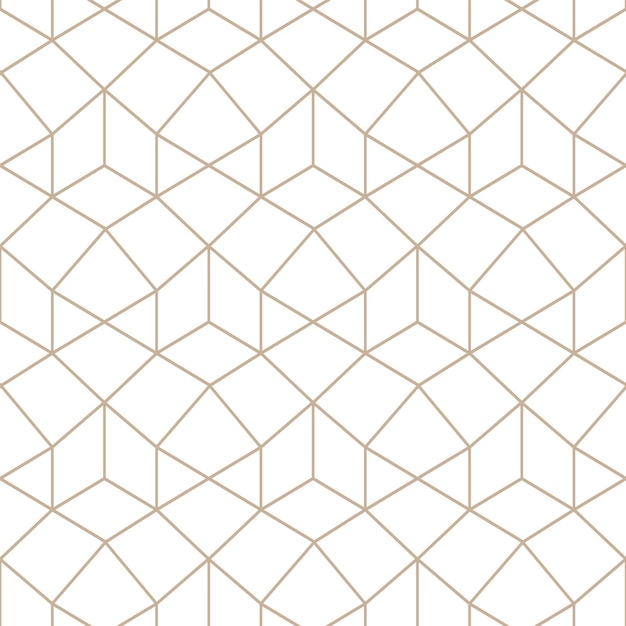 Illustrazione vettoriale moderna senza giunture Motivo lineare in oro su sfondo bianco Motivo ornamentale per volantini che stampano sfondi per sfondi