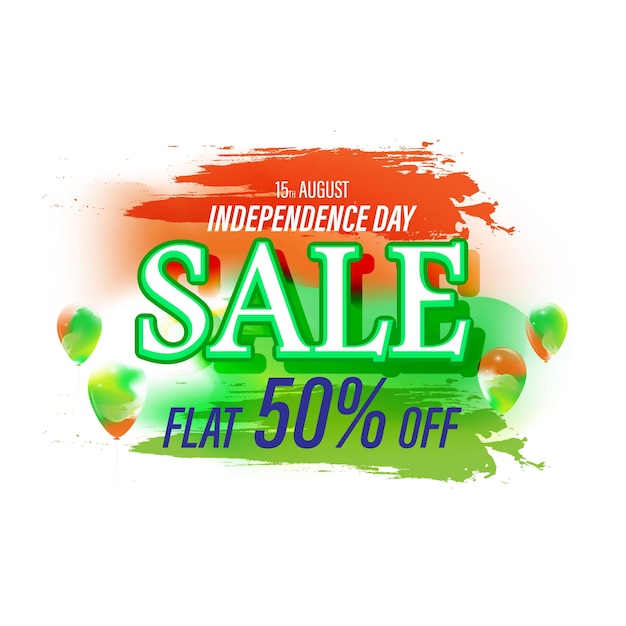 Illustrazione vettoriale per banner di vendita del giorno dell'indipendenza indiana
