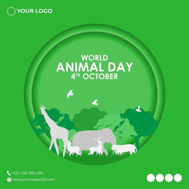 Illustrazione vettoriale per il banner della Giornata mondiale degli animali