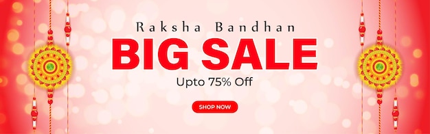 Illustrazione vettoriale per il festival indiano Raksha Bandhan Sale banner