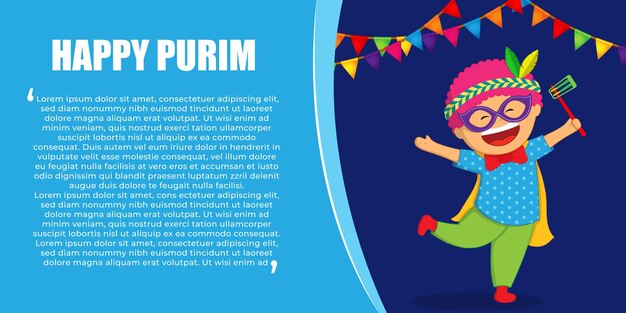 Illustrazione vettoriale per il saluto del festival di Purim