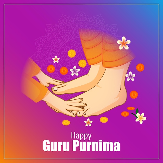 Illustrazione vettoriale per il saluto del festival Guru Purnima
