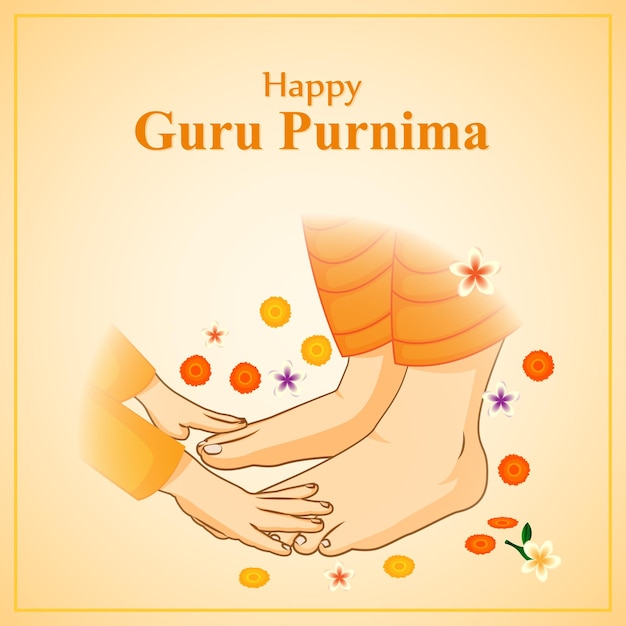 Illustrazione vettoriale per il saluto del festival Guru Purnima