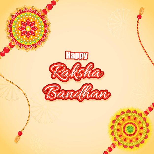 Illustrazione vettoriale per il saluto di Raksha Bandhan festival indiano