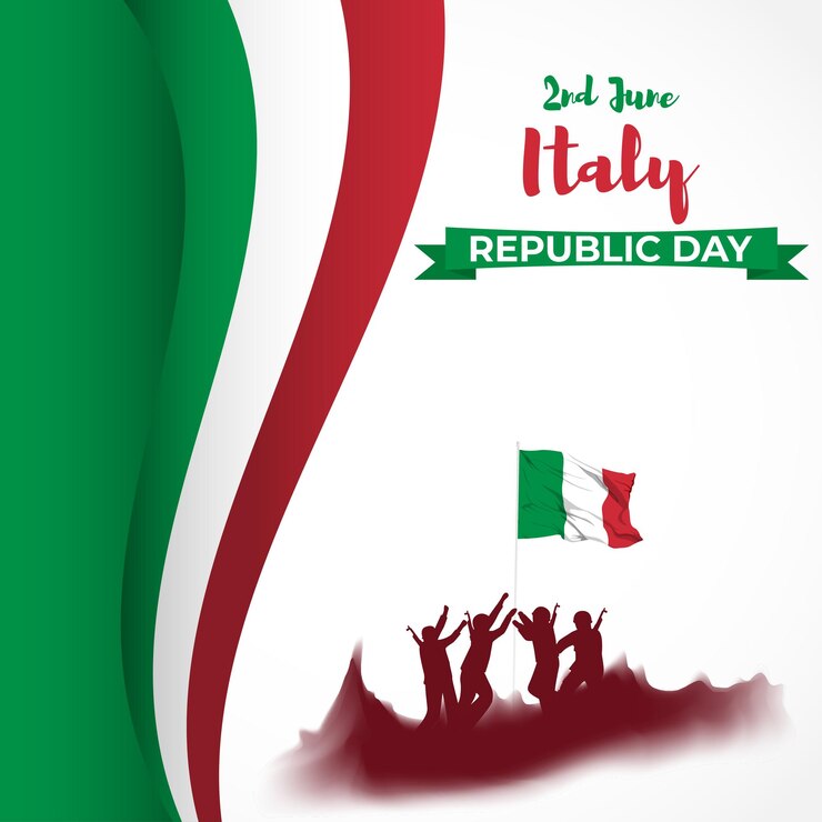 Illustrazione vettoriale per la felice festa della repubblica Italia