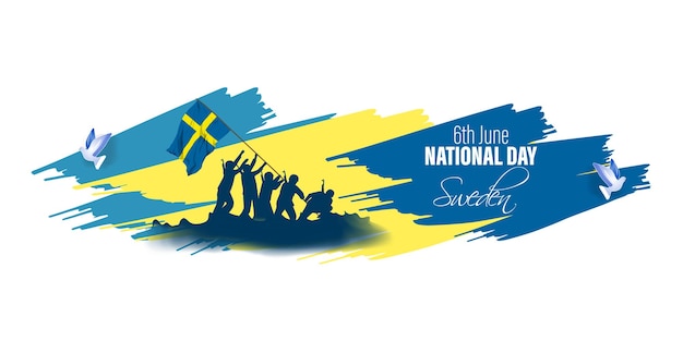 Illustrazione vettoriale per la festa nazionale della Svezia