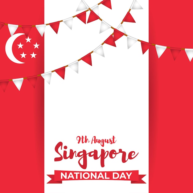 Illustrazione vettoriale per la festa nazionale di Singapore