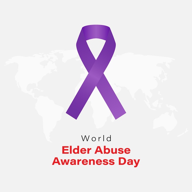Illustrazione vettoriale per la Giornata mondiale di sensibilizzazione sugli abusi sugli anziani