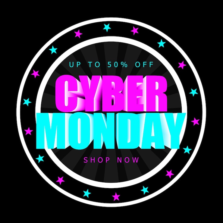Vettore illustrazione vettoriale per la vendita di cyber monday perfetta per la tua attività