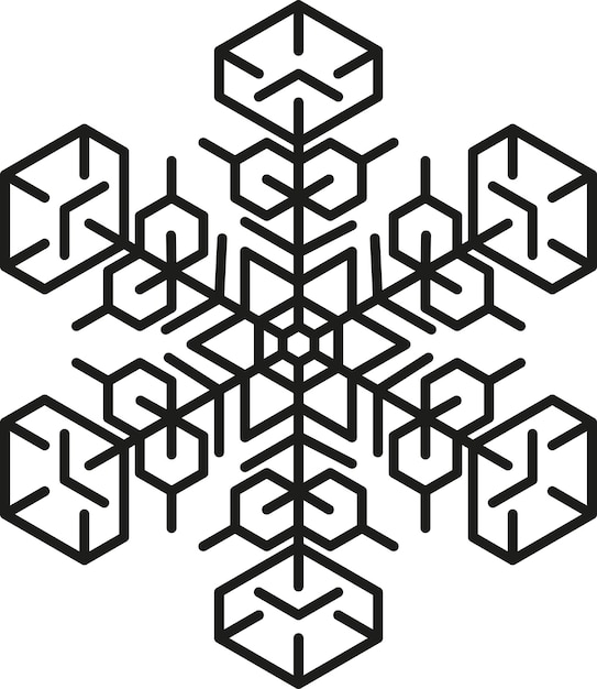 Illustrazione vettoriale piatta a fiocco di neve singolo