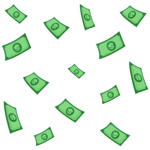 Illustrazione vettoriale piatta a modello dollaro