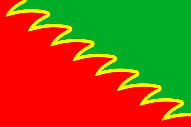 Illustrazione vettoriale realistica Bandiera di Avdeevka su uno sfondo trasparente