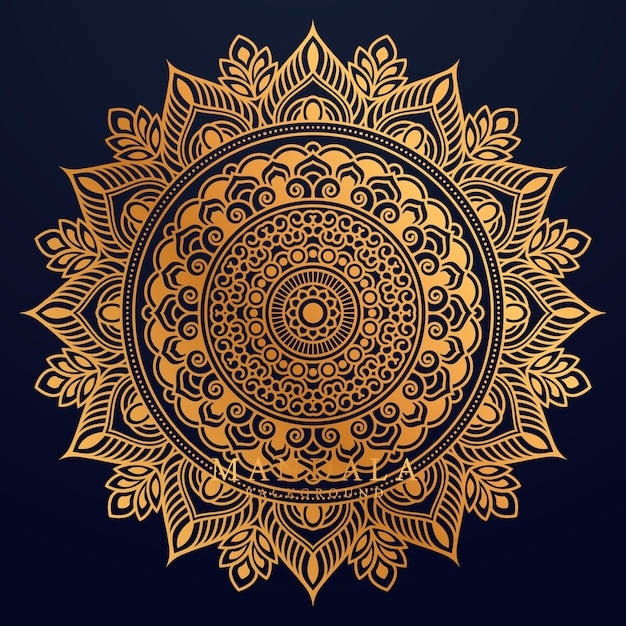 Illustrazione vettoriale sullo sfondo nero dorato