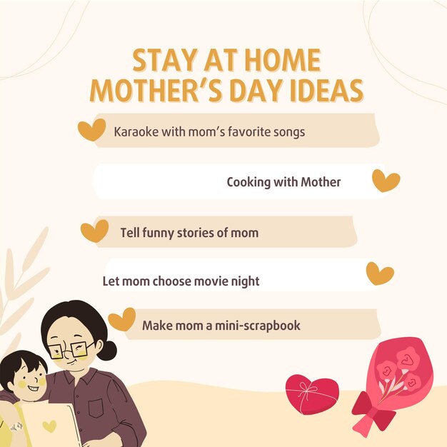Illustrazioni clipart per la festa della mamma