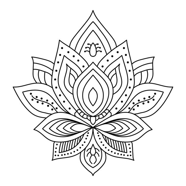 Illustrazioni dei vettori del mandala del loto