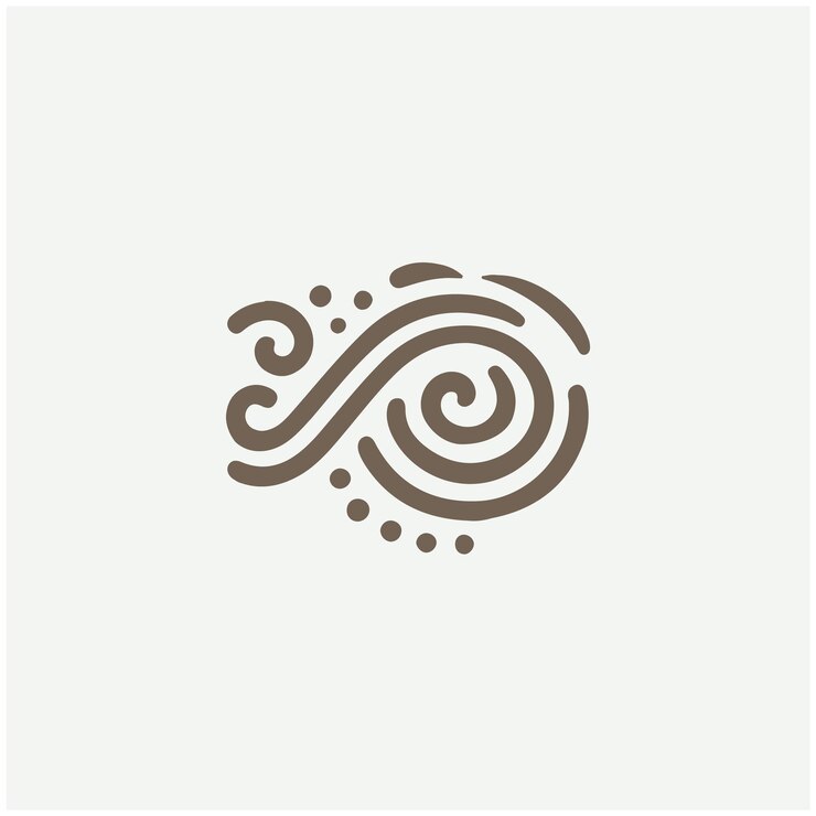 Illustrazioni del logo dei pesci lineari