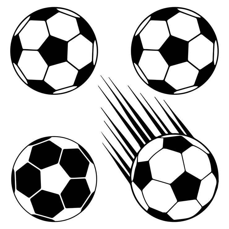 Vettore illustrazioni della silhouette del calcio icona della silhouette del calcio silhouette del calcio