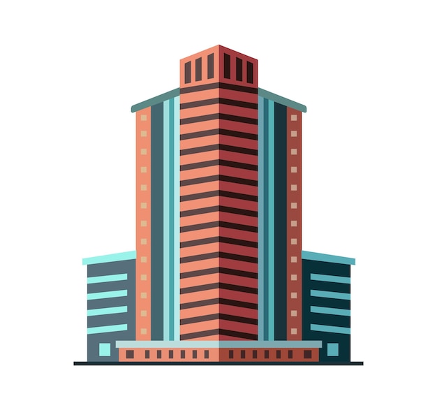 Illustrazioni di edifici vettoriali per progetti architettonici moderni