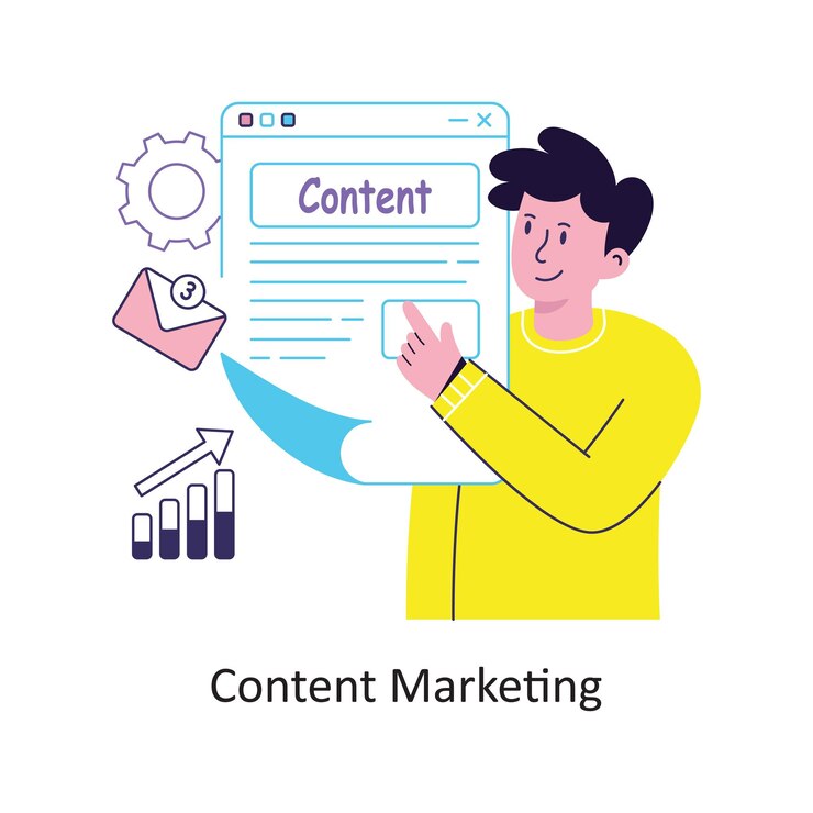 Vettore illustrazioni di stock vettoriali in stile piatto di marketing