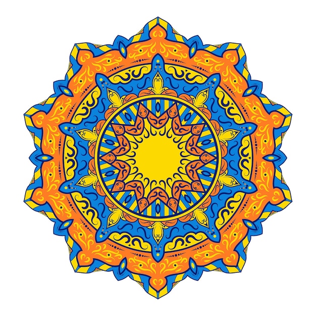 illustrazioni vettoriali decorative colorate mandala