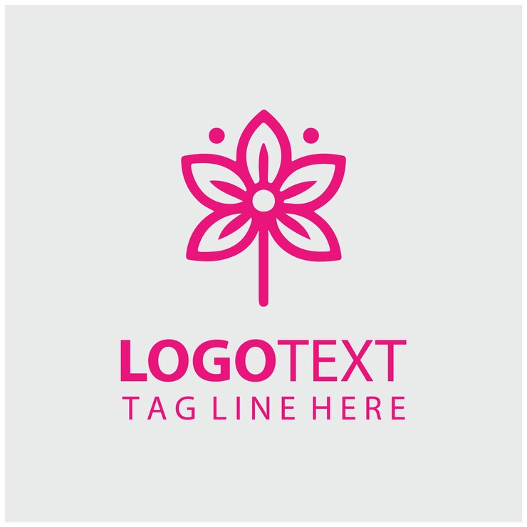 Illustrazioni vettoriali del logo dei fiori lineari