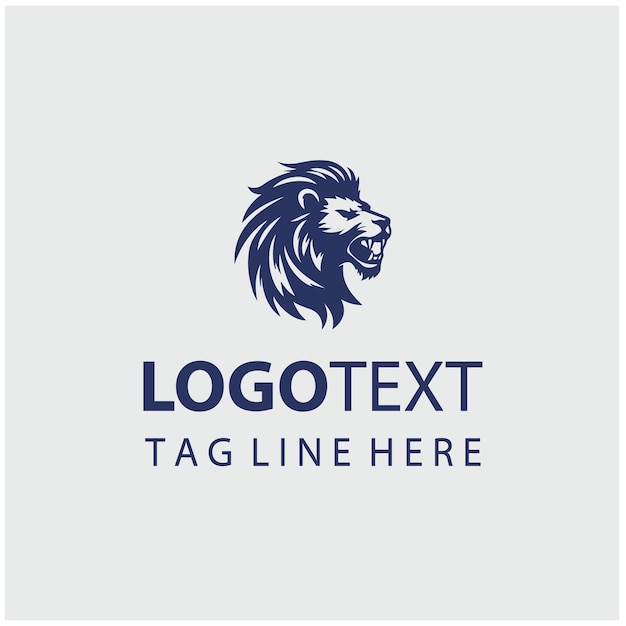 Illustrazioni vettoriali del logo del leone ruggente