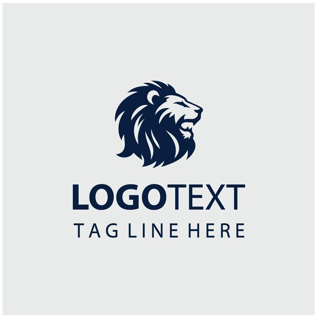 Illustrazioni vettoriali del logo del leone ruggente