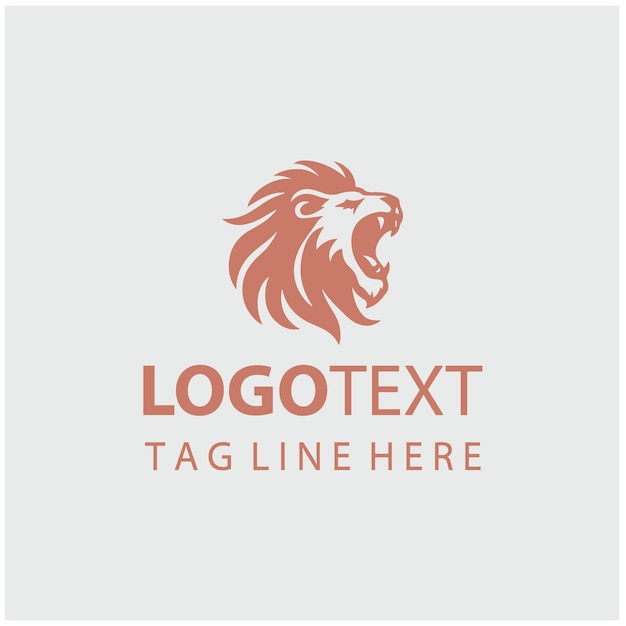 Illustrazioni vettoriali del logo del leone ruggente