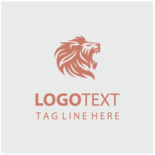 Illustrazioni vettoriali del logo del leone ruggente