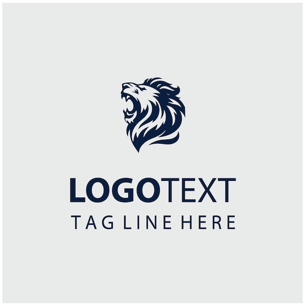 Illustrazioni vettoriali del logo del leone ruggente