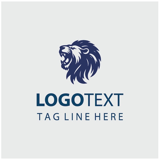 Illustrazioni vettoriali del logo del leone ruggente