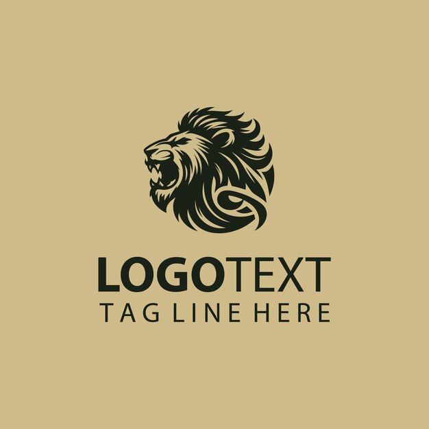 Illustrazioni vettoriali del logo del leone