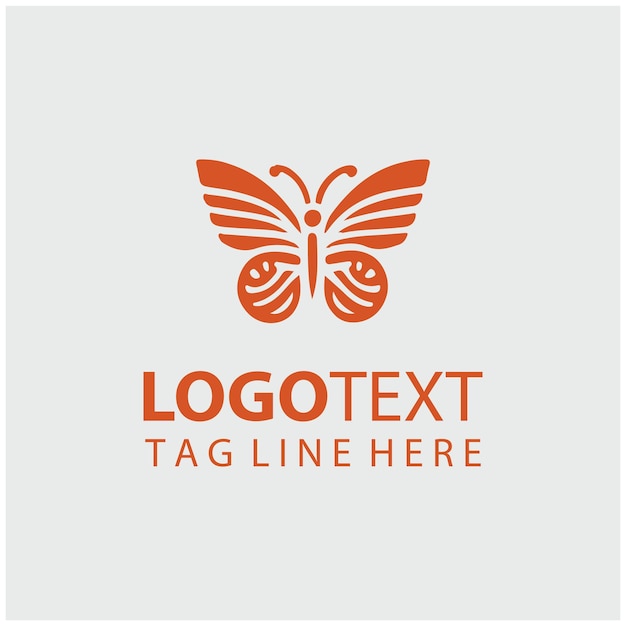 Illustrazioni vettoriali del logo della farfalla lineare